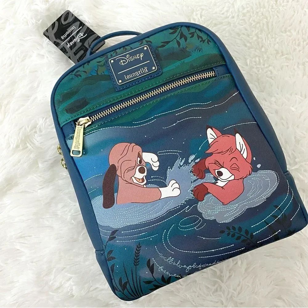Loungefly Disney Fox And The Hound Water Fight Mini Backpack
